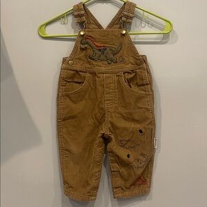 Brown Corduroy Dinosaur Overalls vitamins brand 12 months